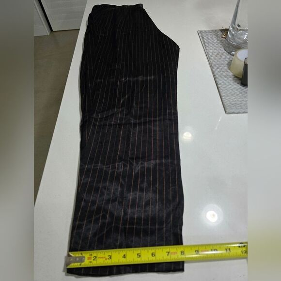 Black Pinstripe Women's Pants - Picture 10 of 13